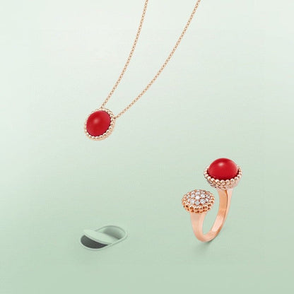 [OrnoraJewelry]PERLEE COULEURS DIAMOND ROSE GOLD BETWEEN THE FINGER RING