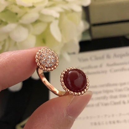 [OrnoraJewelry]PERLEE COULEURS DIAMOND ROSE GOLD BETWEEN THE FINGER RING