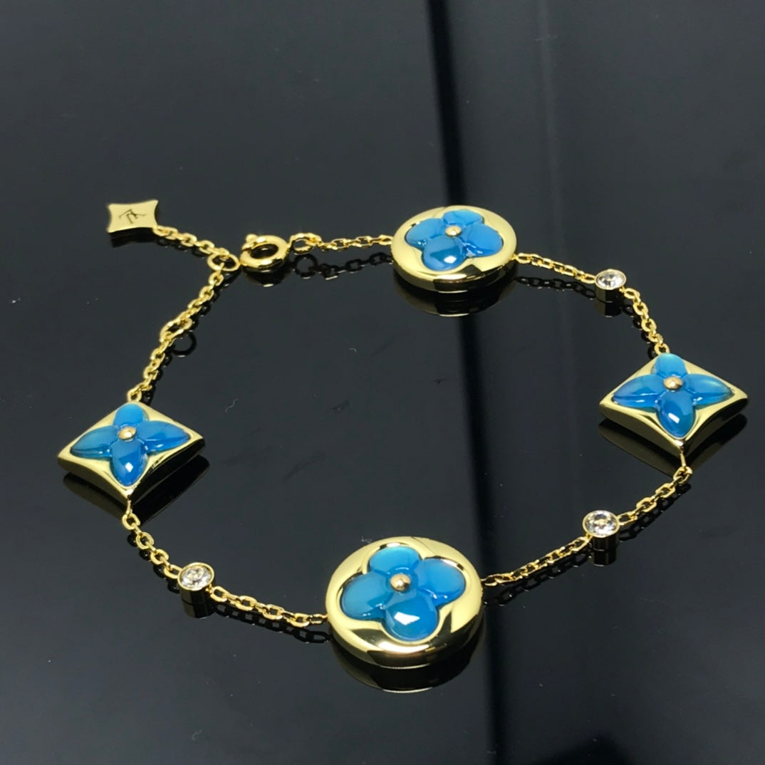 [OrnoraJewelry]OrnoraAND SUN 4 MOTIF BLUE BRACELET