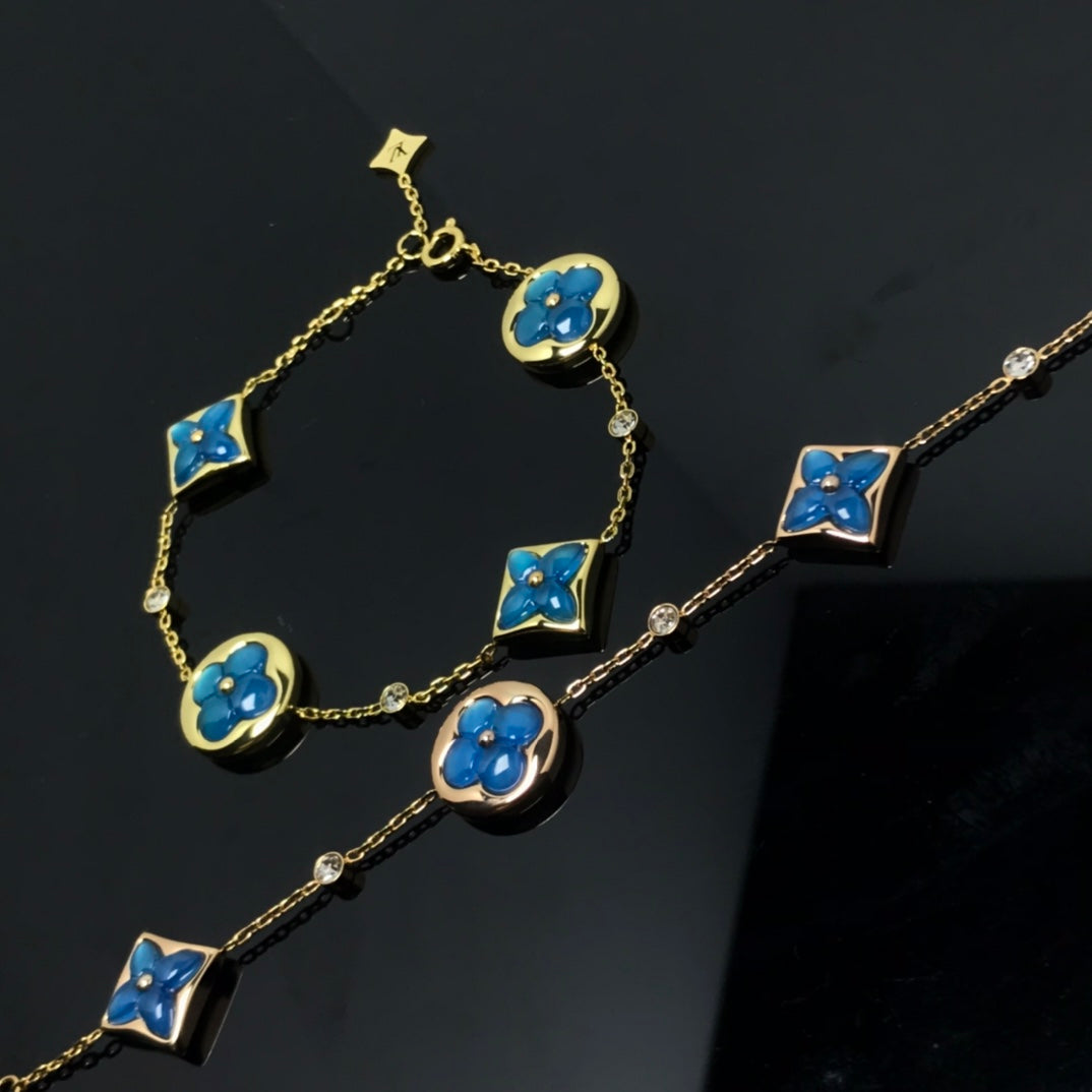 [OrnoraJewelry]OrnoraAND SUN 4 MOTIF BLUE BRACELET