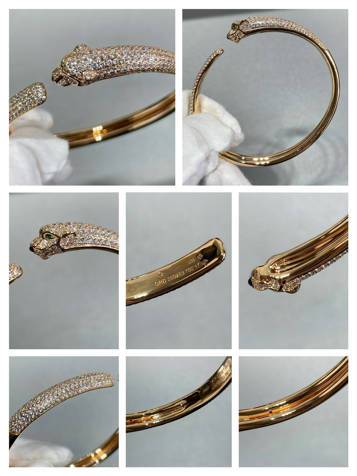[OrnoraJewelry]PANTHERE FULL DIAMOND OPEN BRACELET