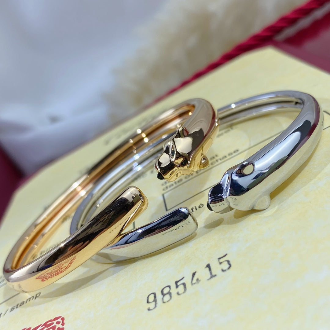 [OrnoraJewelry]PANTHERE SILVER OPEN BRACELET