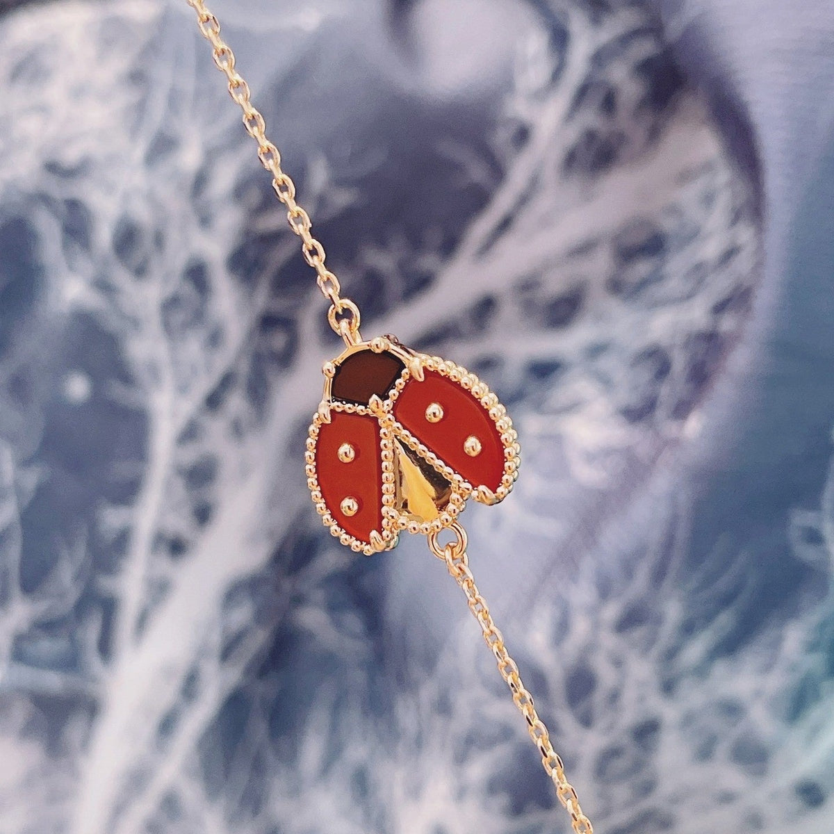 [OrnoraJewelry]LUCKY SPRING 1 MOTIF PINK GOLD BRACELET