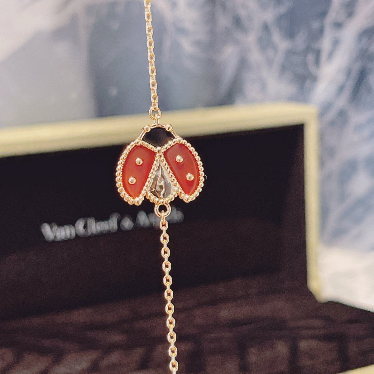 [OrnoraJewelry]LUCKY SPRING 1 MOTIF PINK GOLD BRACELET