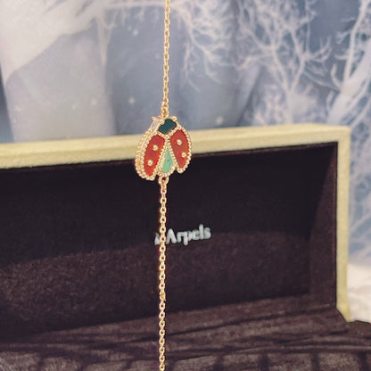 [OrnoraJewelry]LUCKY SPRING 1 MOTIF PINK GOLD BRACELET