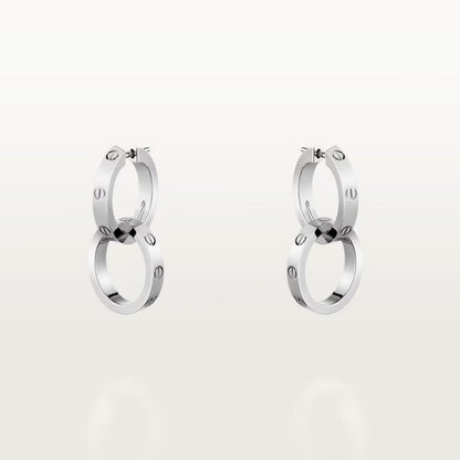[OrnoraJewelry]LOVE 3.3MM DANGLE EARRINGS