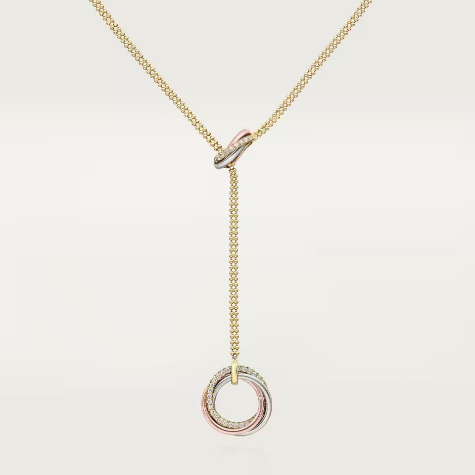 [OrnoraJewelry]TRINITY DIAMONDS NECKLACE