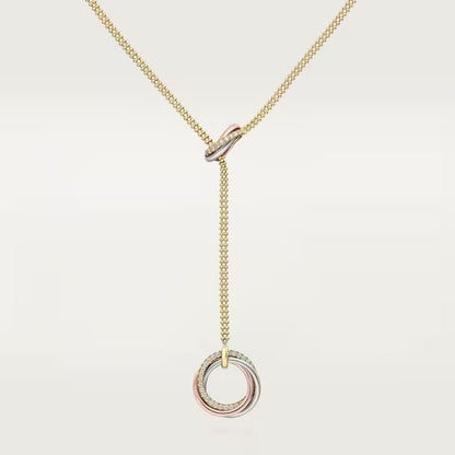 [OrnoraJewelry]TRINITY DIAMONDS NECKLACE