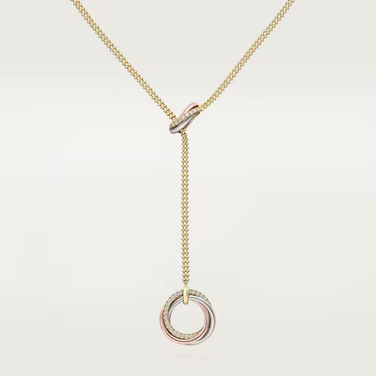[OrnoraJewelry]TRINITY DIAMONDS NECKLACE