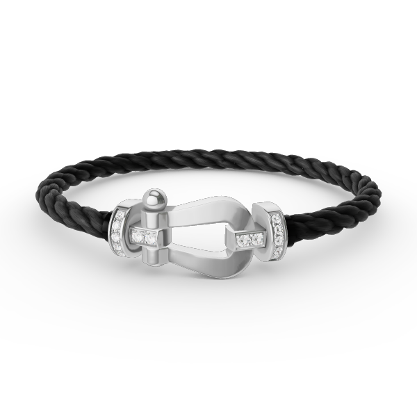 [Ornora Jewelry]FORCE LARGE HORSESHOE HALF DIAMOND BRACELET SILVER