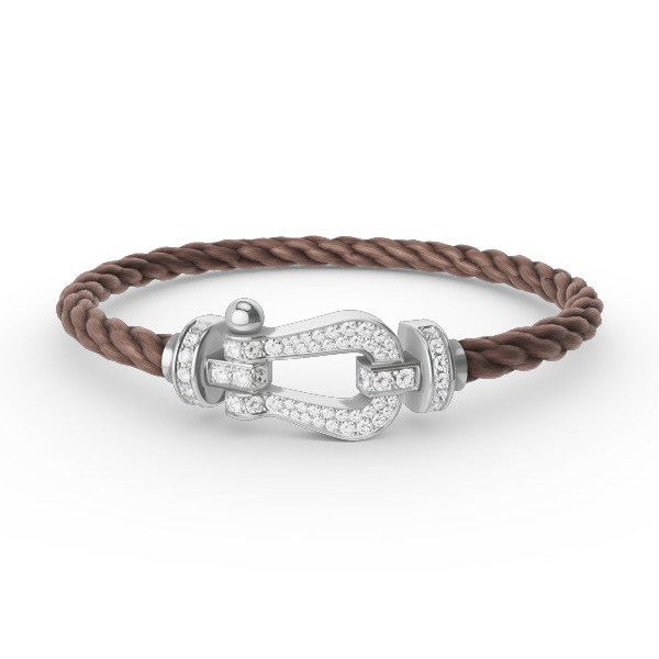 [OrnoraJewelry]FORCE LARGE HORSESHOE FULL DIAMOND BRACELET SILVER