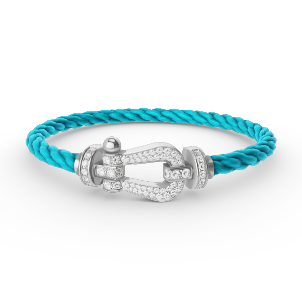 [OrnoraJewelry]FORCE LARGE HORSESHOE FULL DIAMOND BRACELET SILVER