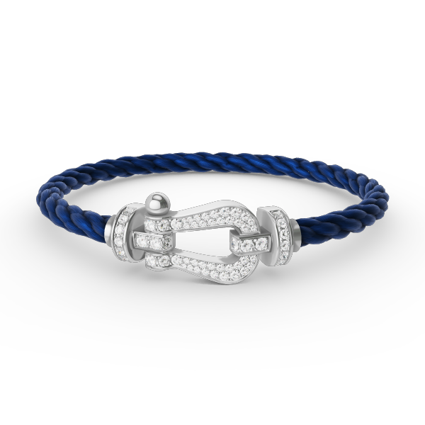 [OrnoraJewelry]FORCE LARGE HORSESHOE FULL DIAMOND BRACELET SILVER