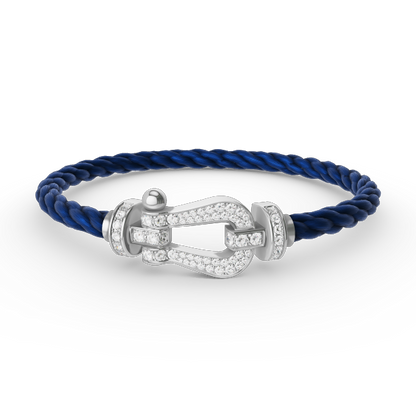 [Ornora Jewelry]FORCE LARGE HORSESHOE FULL DIAMOND BRACELET SILVER