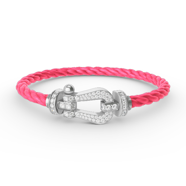 [OrnoraJewelry]FORCE LARGE HORSESHOE FULL DIAMOND BRACELET SILVER