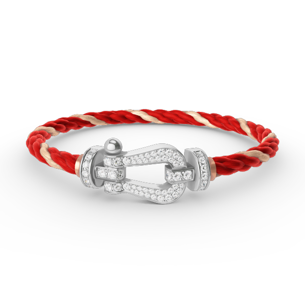 [OrnoraJewelry]FORCE LARGE HORSESHOE FULL DIAMOND BRACELET SILVER