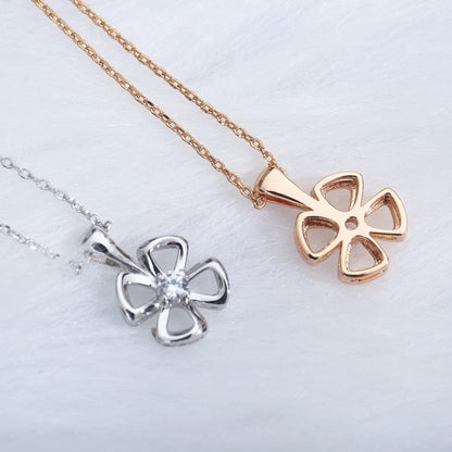 [OrnoraJewelry]FIOREVER NECKLACE DIAMOND CENTER