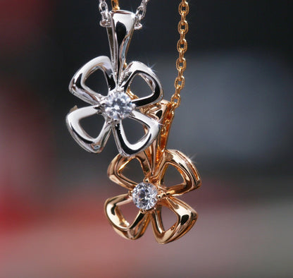 [OrnoraJewelry]FIOREVER NECKLACE DIAMOND CENTER