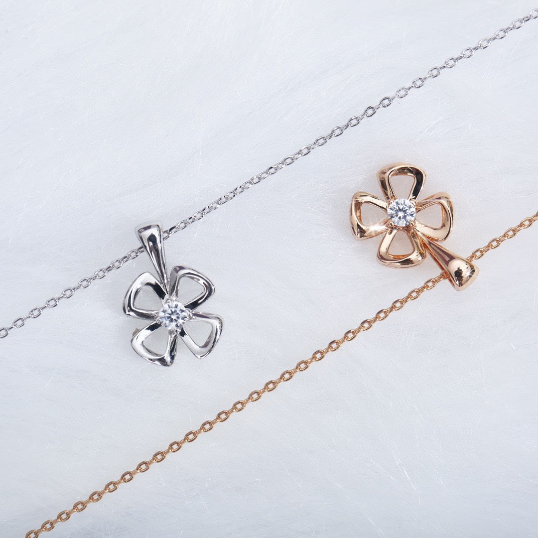 [OrnoraJewelry]FIOREVER NECKLACE DIAMOND CENTER