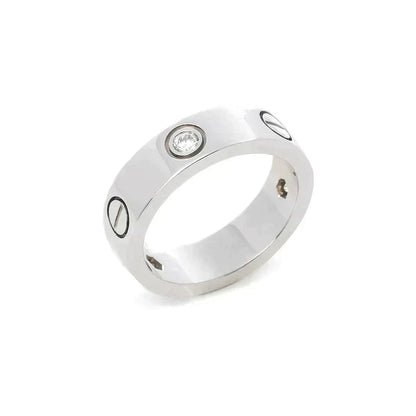 [OrnoraJewelry]LOVE RING 5.5MM 3 DIAMONDS SILVER