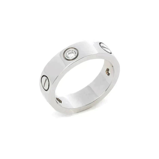[OrnoraJewelry]LOVE RING 5.5MM 3 DIAMONDS SILVER